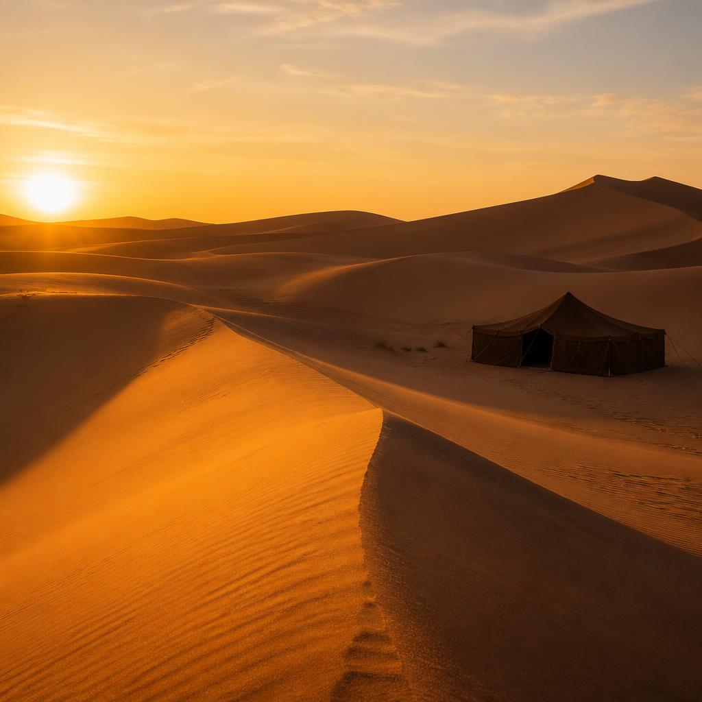 Dunes au coucher du soleil