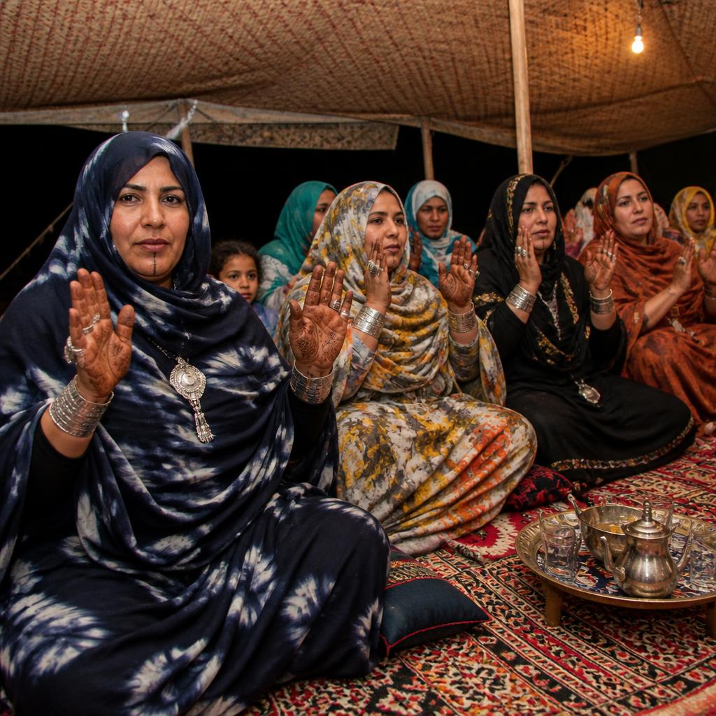 Femmes sahraouies en melhfa